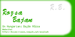 rozsa bajan business card